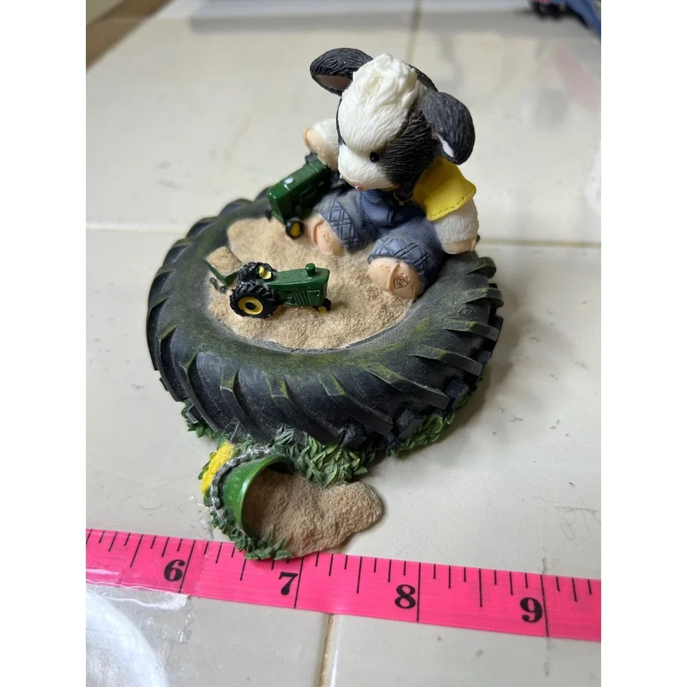 Marys MooMoos Never Be Too Tired For Some Fun Cow Tractor Figurine Enesco‎ 1998